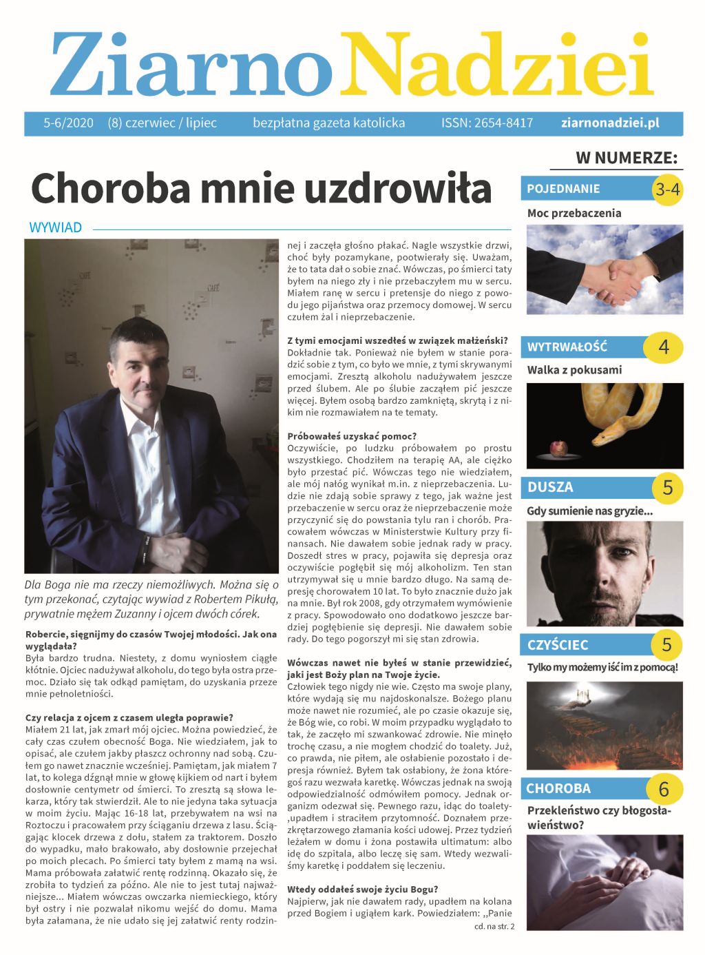 Gazeta „Ziarno Nadziei” 5-6/2020 (8) czerwiec-lipiec