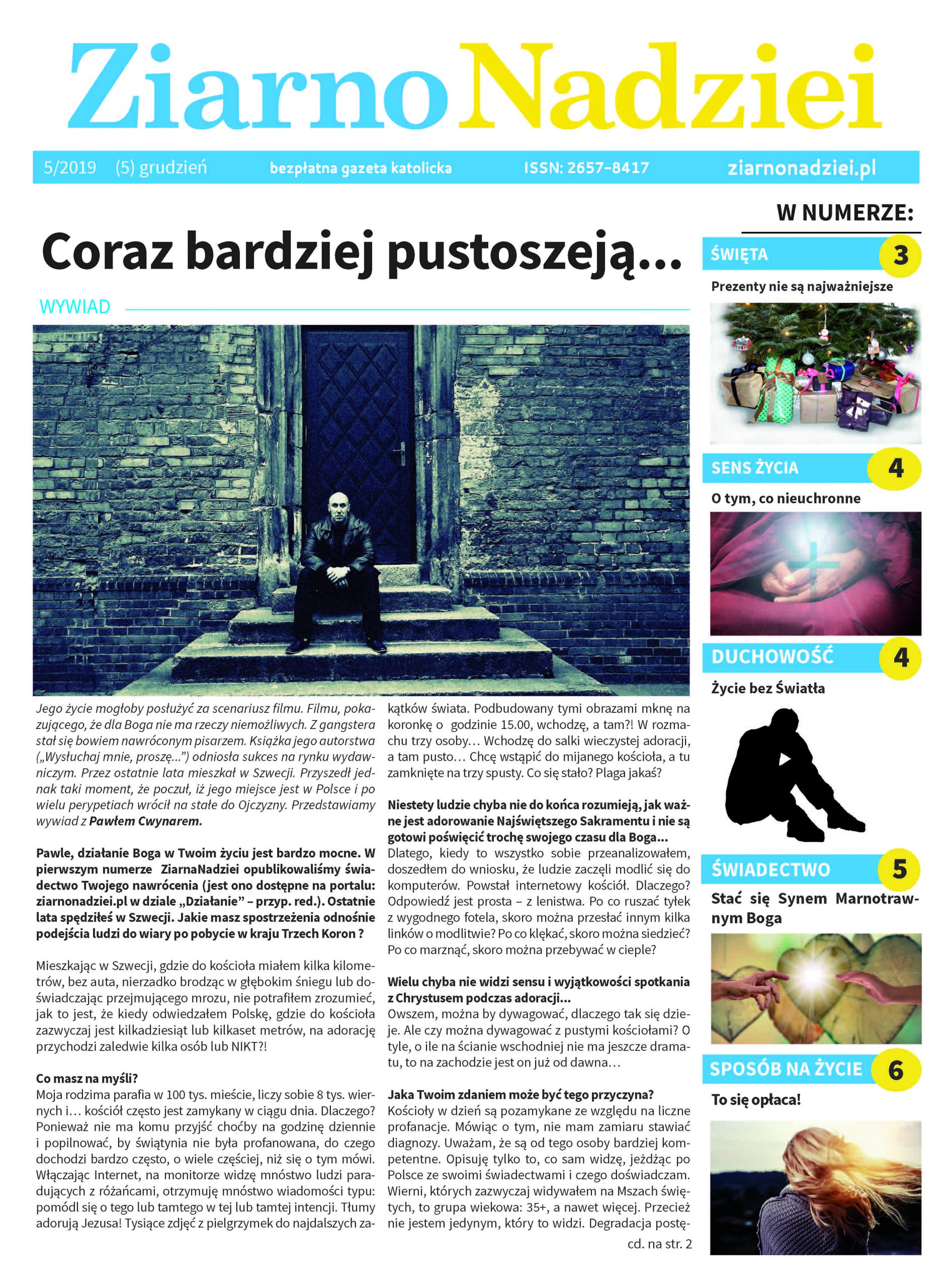Gazeta „Ziarno Nadziei” 5/2019 (5) grudzień